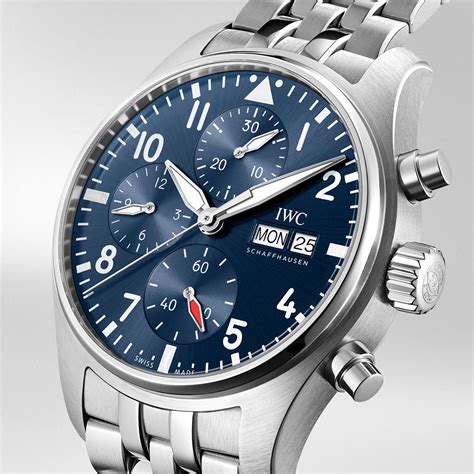 iwc chronograph blue dial|iwc chronograph 41.